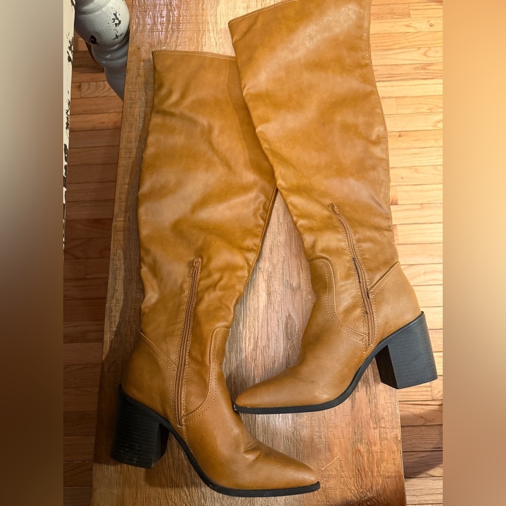 Women's Over the Knee Brown Boots Worn Once Size 8